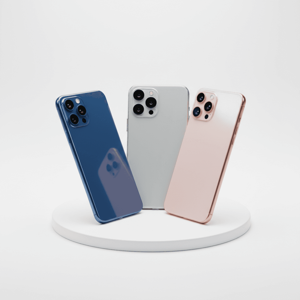 Smartphone color options displayed together