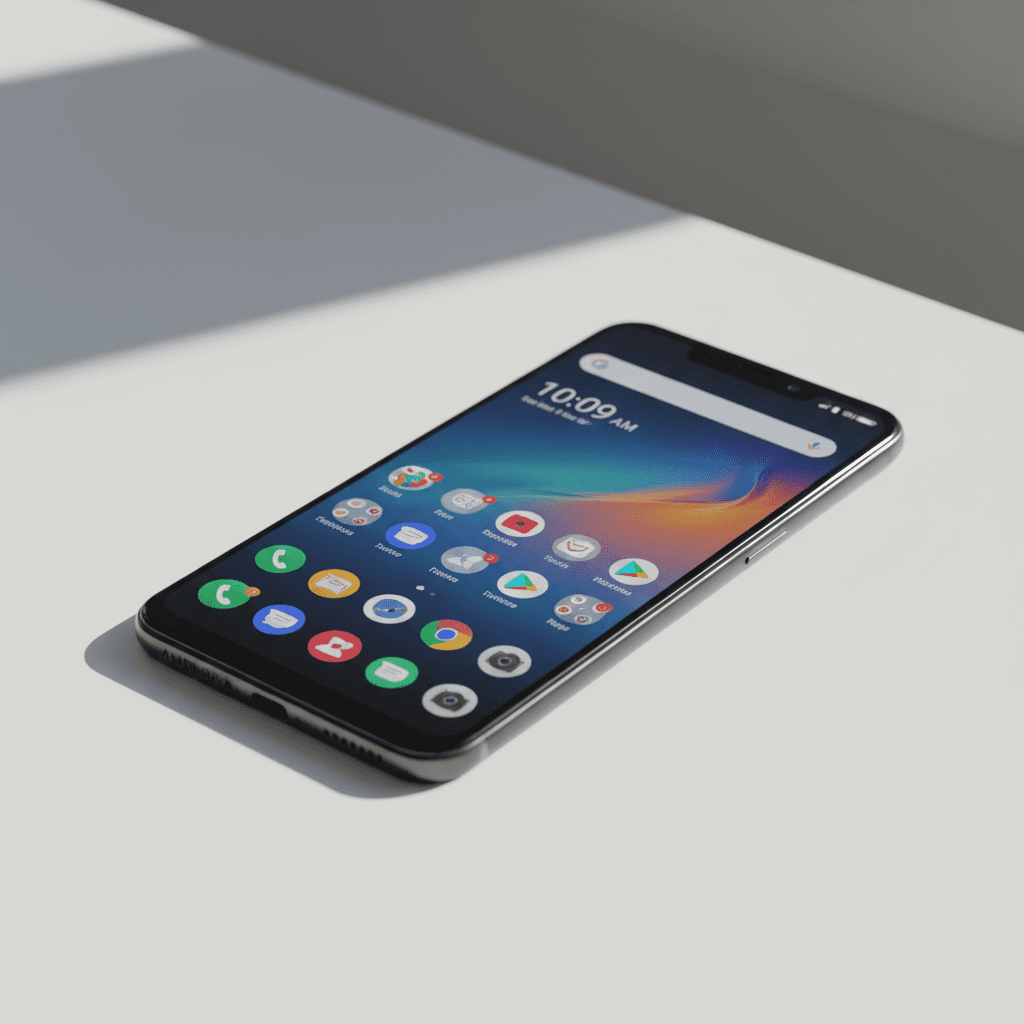 Latest flagship smartphone in matte black