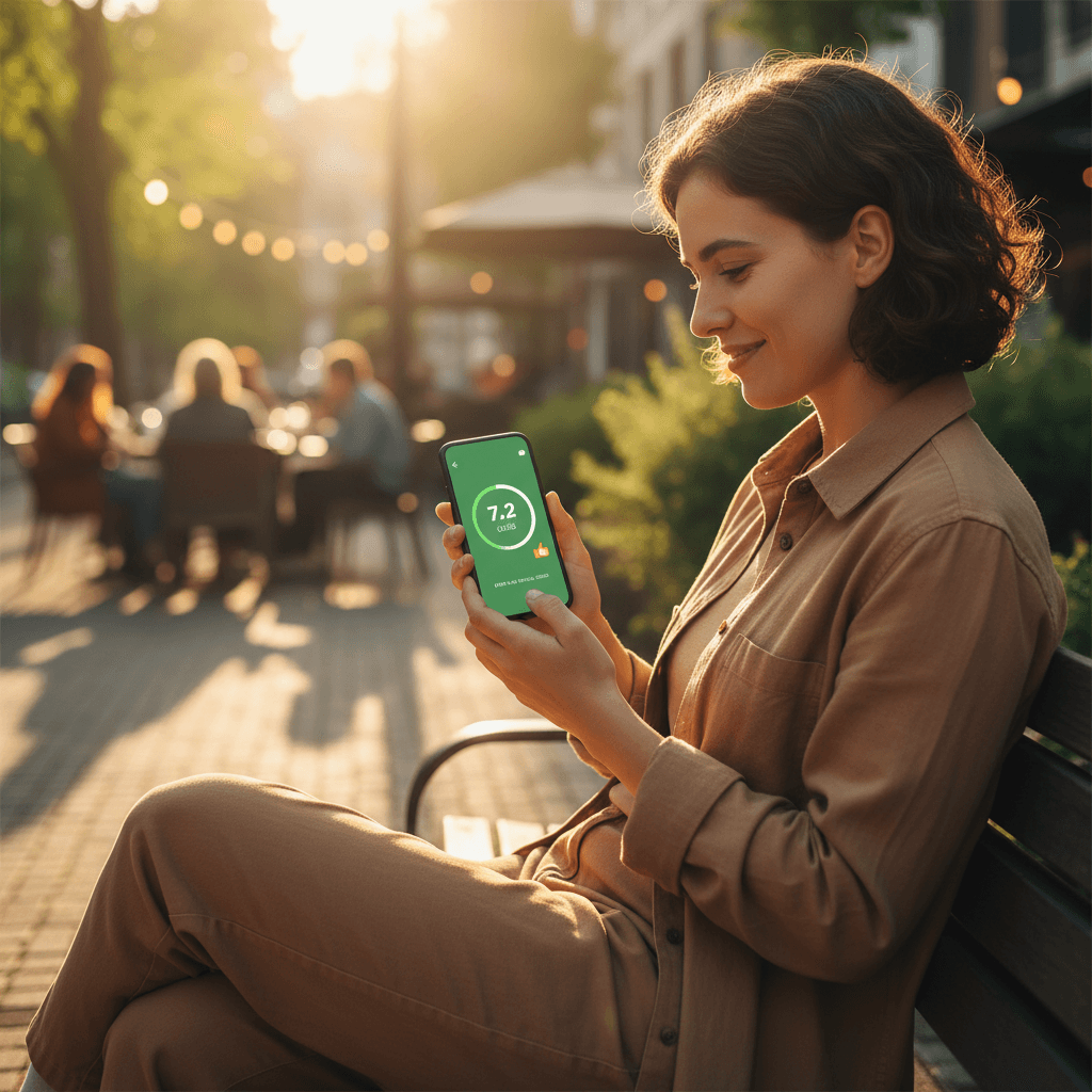 Standard Data plan user checking usage outdoors