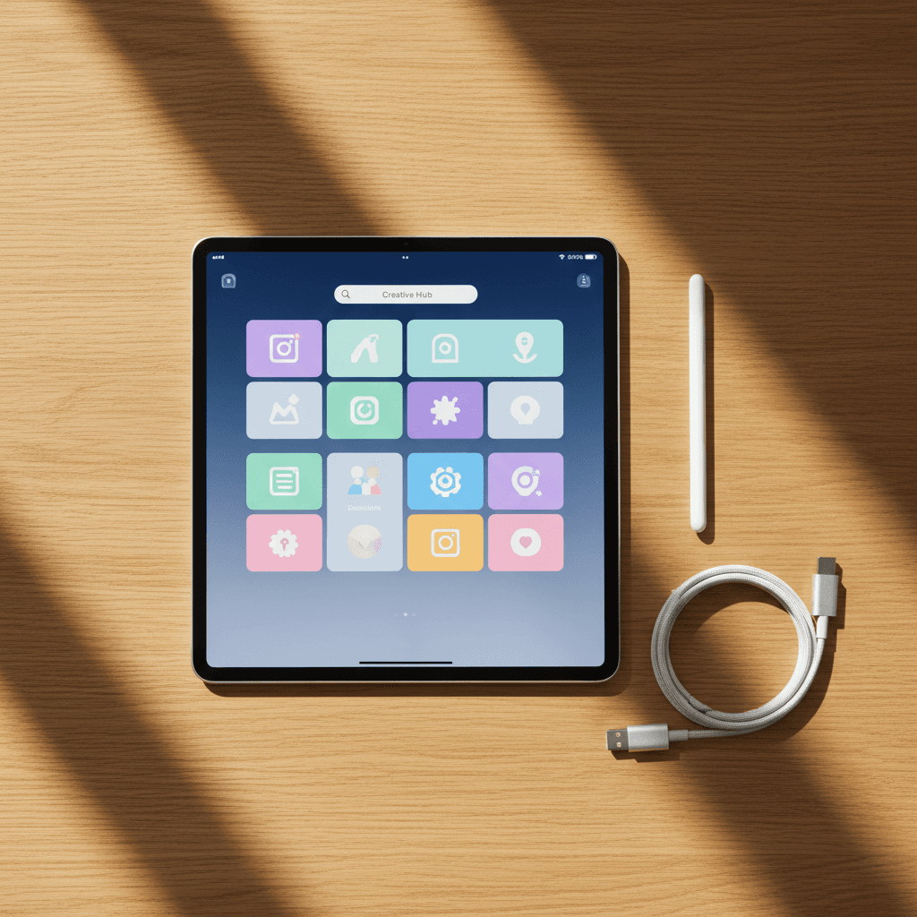 Premium tablet with stylus and accessories