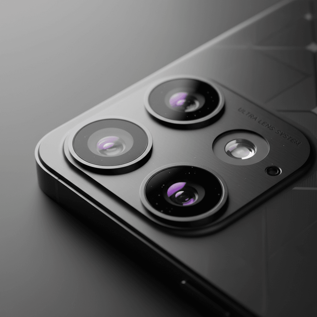 Advanced smartphone camera system close-up
